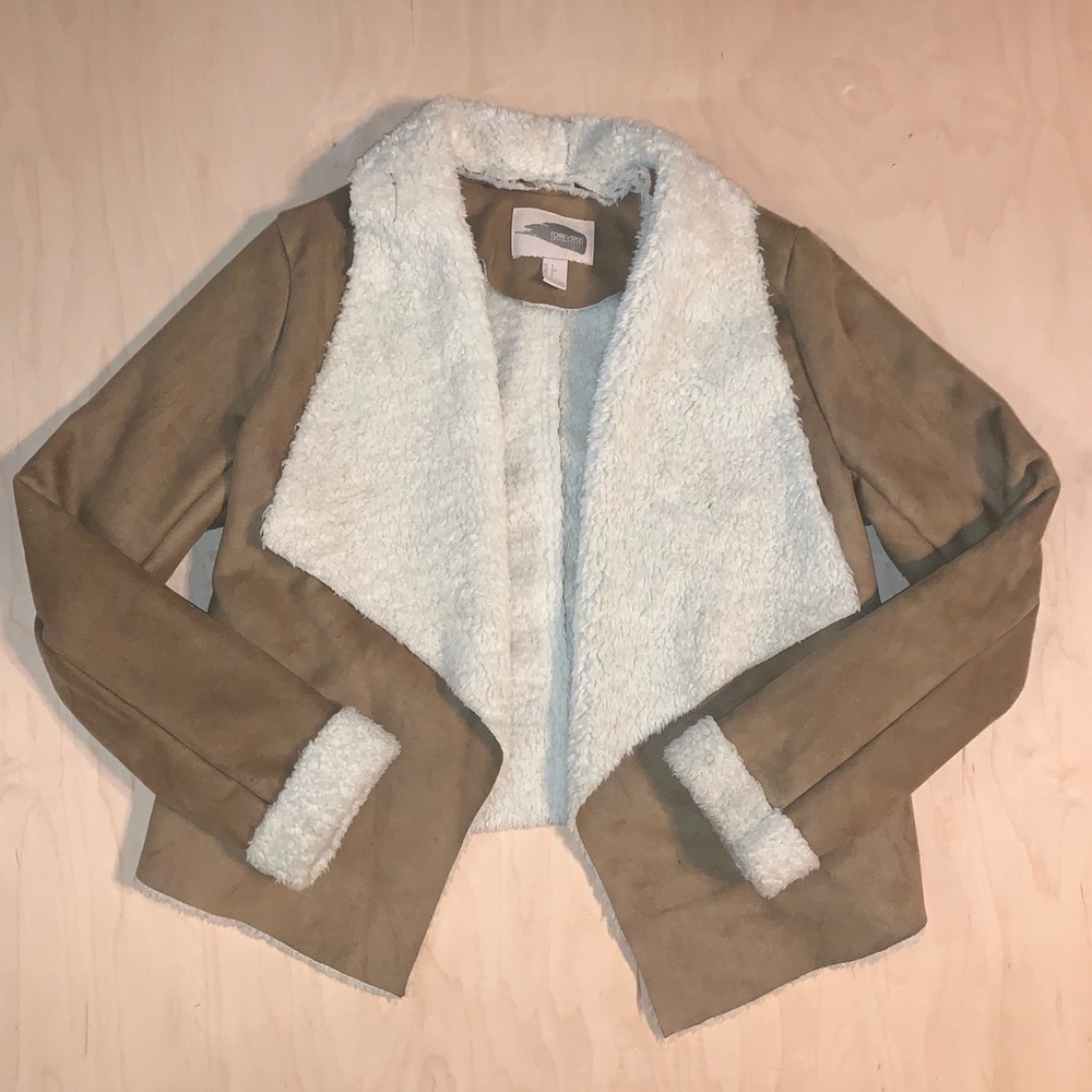 Faux Suede and Sherpa jacket